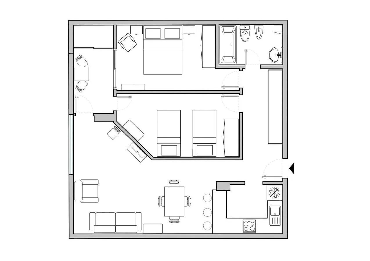Apartment Alquilaencanarias-El Medano Delfines-2 Rooms
